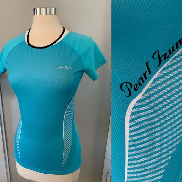 Pearl Izumi Tops - Women’s Pearl Izumi PRO Bike top athletic shirt cycling size medium Aqua blue